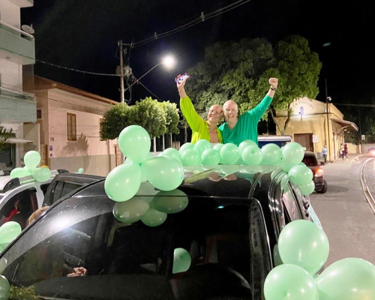 Fim da quimio comemorado em carreata