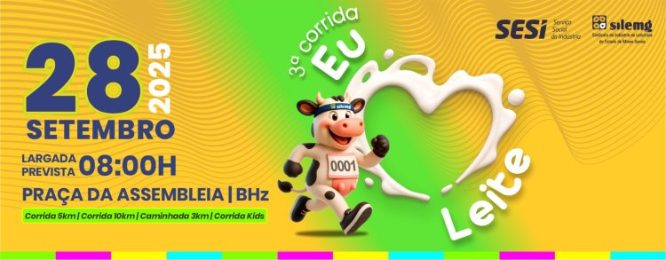 Corrida Eu Amo Leite celebrará saúde, esporte e o valor do leite