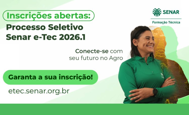 Senar abre inscrições para cursos técnicos