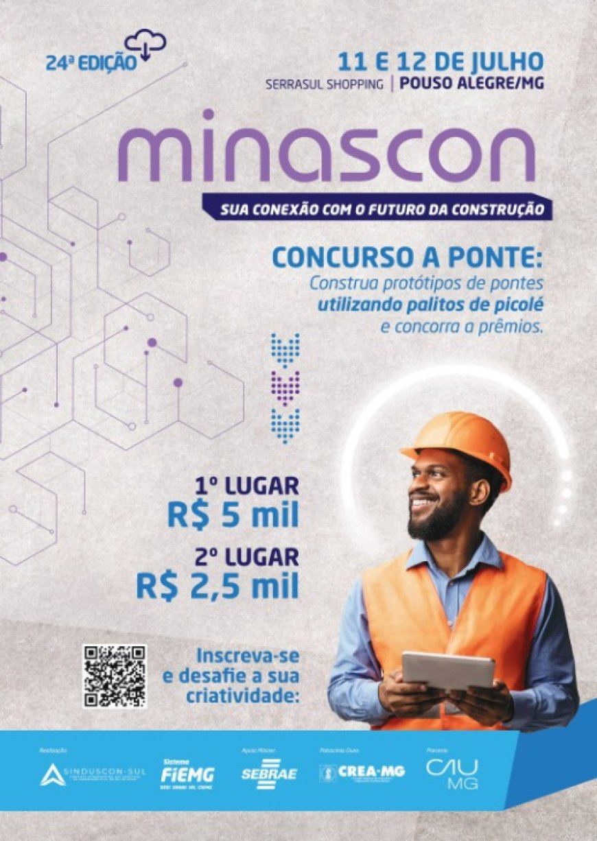 Minascon 2026 em Pouso Alegre: abertas as inscrições do concurso "A Ponte"