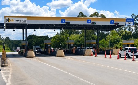 Pedágio da MG050 com segurança armada