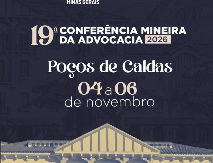 Poços de Caldas recebe a 19ª Conferência Mineira da Advocacia em novembro de 2026