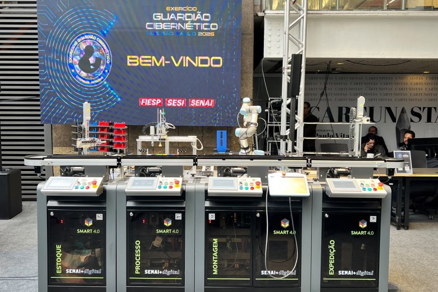Equipamento da Exxer utilizado durante a simulação de ataque cibernético na Fiesp, em São Paulo