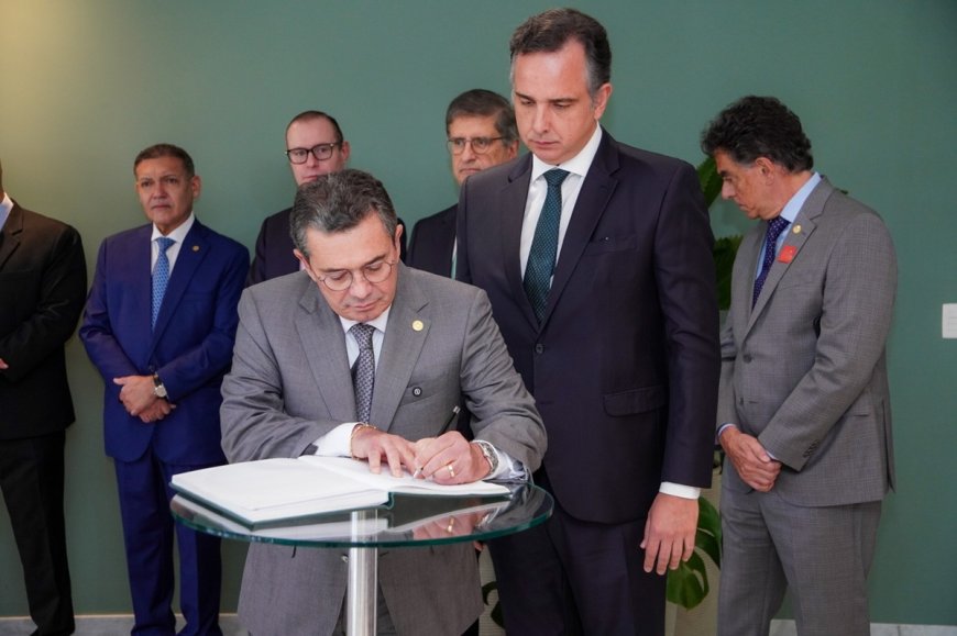 Pacheco assume cargo no TCU e afirma que diálogo institucional fortalece as instituições