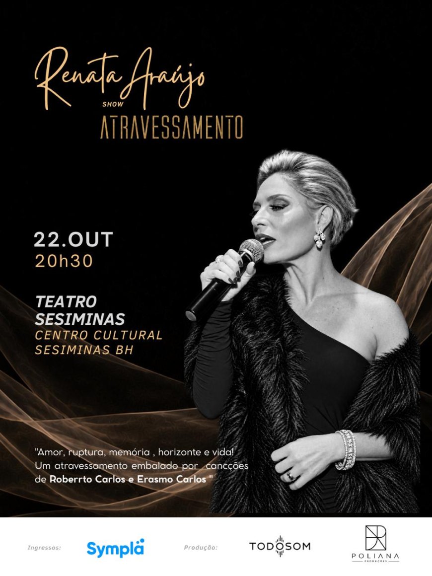 Renata Araújo apresenta “ATRAVESSAMENTO” no Teatro SESIMinas, em Belo Horizonte